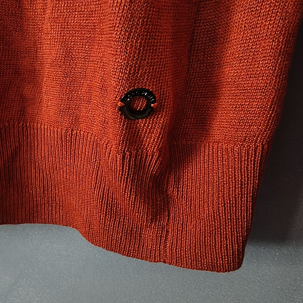 Loro Piana Rust Linen+ Silk V Neck Sweater 40 - Picture 4 of 7